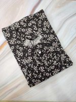 Traditional cotton nighty, 55 Inches Long - Black