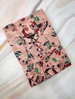 Traditional cotton nighty, 55 Inches Long - Peach