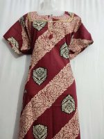 Churidar Model Nighty With Buttons -57 inches long - Maroon - Image 2