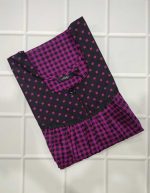 Traditional cotton nighty, 55 Inches Long - Purple