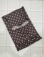 Comfortable Front Open Cotton Nighty With Buttons- 57 inches long - Brown