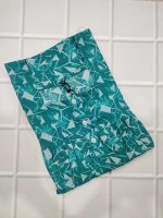 Front Open Cotton Nighty With Buttons, 55 Inches Long - Green