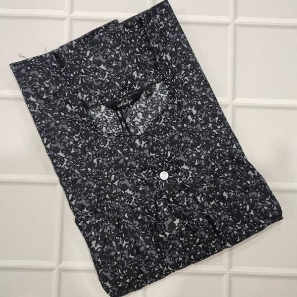 Traditional cotton nighty, 55 Inches Long - Ash