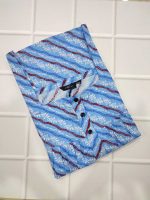 Comfortable Front Open Cotton Nighty With Buttons- 57 inches long -  Blue