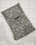 Front Open Cambric Cotton Nighty With Buttons, 57 Inches Long