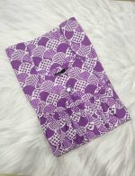 Premium Quality Traditional Cotton Nighty, 55 Inches Long - Violet