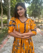 Pure Cotton Feeding Nighty With Side Zips For Mothers - Frock Type - Yellow - Image 6