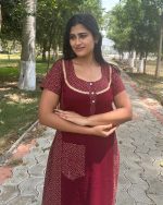 Comfortable Churidar Model Cotton Nighty  - 55 Inches Long -  Maroon