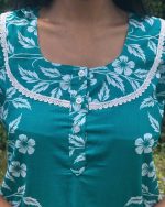 Comfortable Churidar Model Cotton Nighty - 55 Inches Long - Image 3