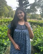 Front Open Cotton Nighty With Buttons, 55 Inches Long - Grey - Image 3