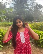 Pure Cotton Feeding Nighty With Side Zips For Mothers - Frock Type - Red - Image 4