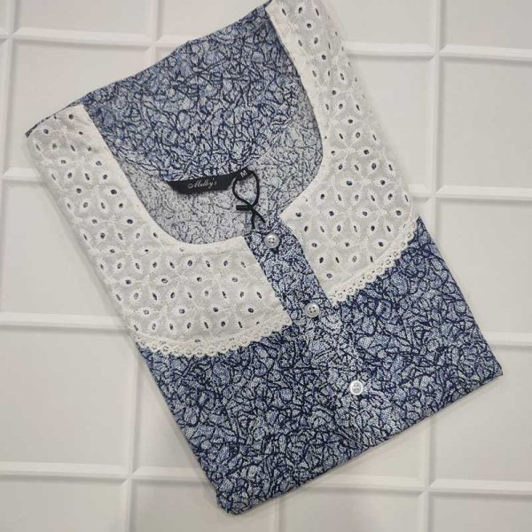 Comfortable Churidar Model Cotton Nighty - 55 Inches Long