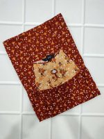 Traditional cotton nighty, 55 Inches Long - Brown