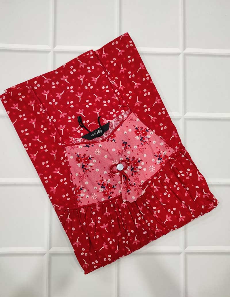 IMG_20251101_185458 Traditional cotton nighty, 55 Inches Long - Red - Image 1