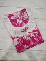 Comfortable cotton nighty with round neck -55 inches long - Rose