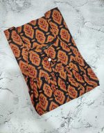 Traditional cotton nighty, 55 Inches Long -Brown - Image 3