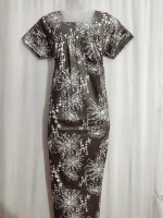 Front Open Cotton Nighty With Buttons, 55 Inches Long - Image 4