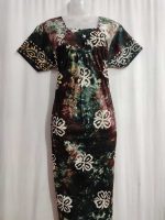 Traditional cotton nighty, 55 Inches Long - Green - Image 4