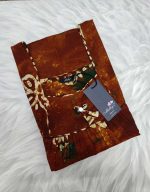 Traditional cotton nighty, 55 Inches Long -Brown - Image 4