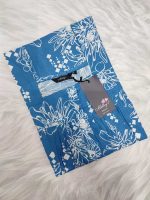 Front Open Cotton Nighty With Buttons, 55 Inches Long - Blue - Image 3