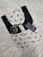 Comfortable Churidar Model Cotton Nighty - 55 Inches Long - White - Image 3