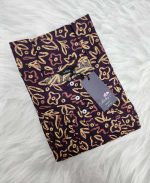 Front Open Cotton Nighty With Buttons, 55 Inches Long - Maroon - Image 4