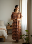 Traditional cotton nighty, 55 Inches Long
