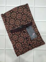 Comfortable Front Open Cotton Nighty With Buttons- 57 inches long - Black - Image 3