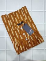 Front Open Cotton Nighty With Buttons, 55 Inches Long - Yellow - Image 3