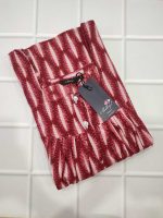 Front Open Cotton Nighty With Buttons, 55 Inches Long - Peach Red - Image 3