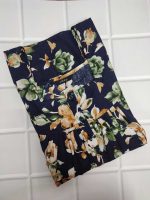 Front Open Cotton Nighty With Buttons, 55 Inches Long - Green - Image 3