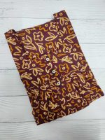 Front Open Cotton Nighty With Buttons, 55 Inches Long - Brown - Image 3