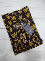 Front Open Cotton Nighty With Buttons, 55 Inches Long - Dark purple - Image 2