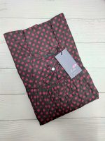 Traditional cotton nighty, 55 Inches Long - Black - Image 3