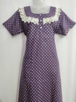 Comfortable Churidar Model Cotton Nighty - 55 Inches Long - Image 4