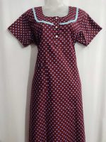 Comfortable Churidar Model Cotton Nighty - 55 Inches Long - Image 4