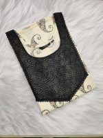 Comfortable Churidar Model Cotton Nighty - 55 Inches Long - Cream - Image 3