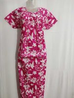 Traditional cotton nighty, 55 Inches Long - Rose - Image 4