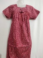 Traditional cotton nighty, 55 Inches Length - Brown colour - Image 4