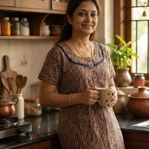 Comfortable Churidar Model Cotton Nighty - 55 Inches Long