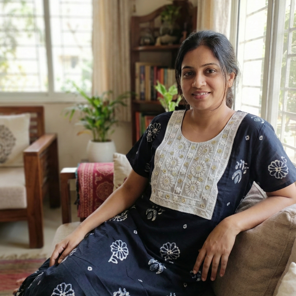 Comfortable Churidar Model Cotton Nighty - 55 Inches Long - Black