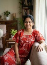 Traditional cotton nighty, 55 Inches Length