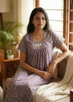 Traditional cotton nighty, 55 Inches Length