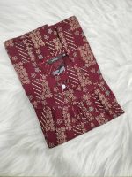 Traditional Ajrakh Nighty, 55 Inches Length - Maroon - Image 3