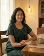 Traditional cotton nighty, 55 Inches Length - Black