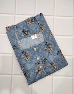 Comfortable Cotton Nighty With Buttons -55 Inches Long- Ash