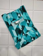 Comfortable cotton nighty With Buttons -55 inches long- Green