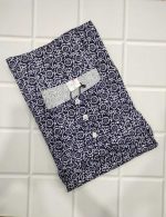 Comfortable cotton nighty With Buttons -55 inches long- Blue