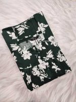 Front Open Cotton Nighty With Buttons, 55 Inches Long, Square Neck - Green - Image 3