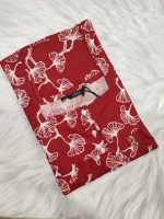 Comfortable Front Open Cotton Nighty With Buttons- 57 inches long -Maroon - Image 3